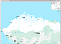 North Slope County Wall Map Premium Style 2026